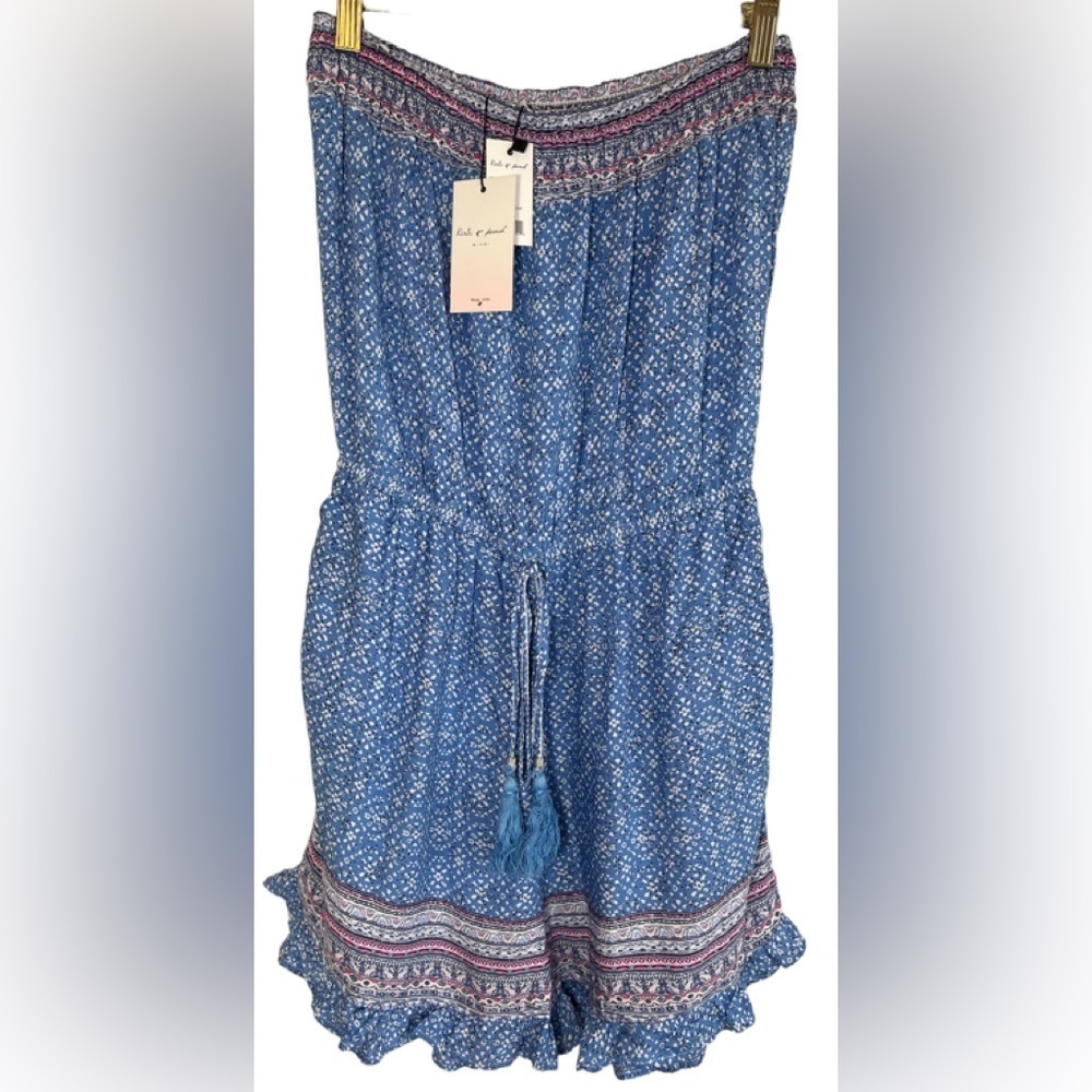 KIWI + PUNCH Vista Blue Strapless Short Romper Size Large NWT - Picture 3 of 14